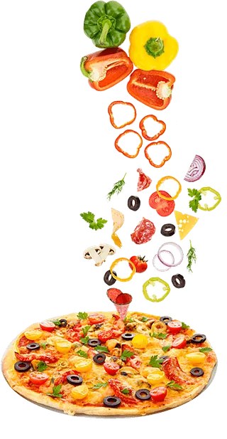 pizza et garnitures